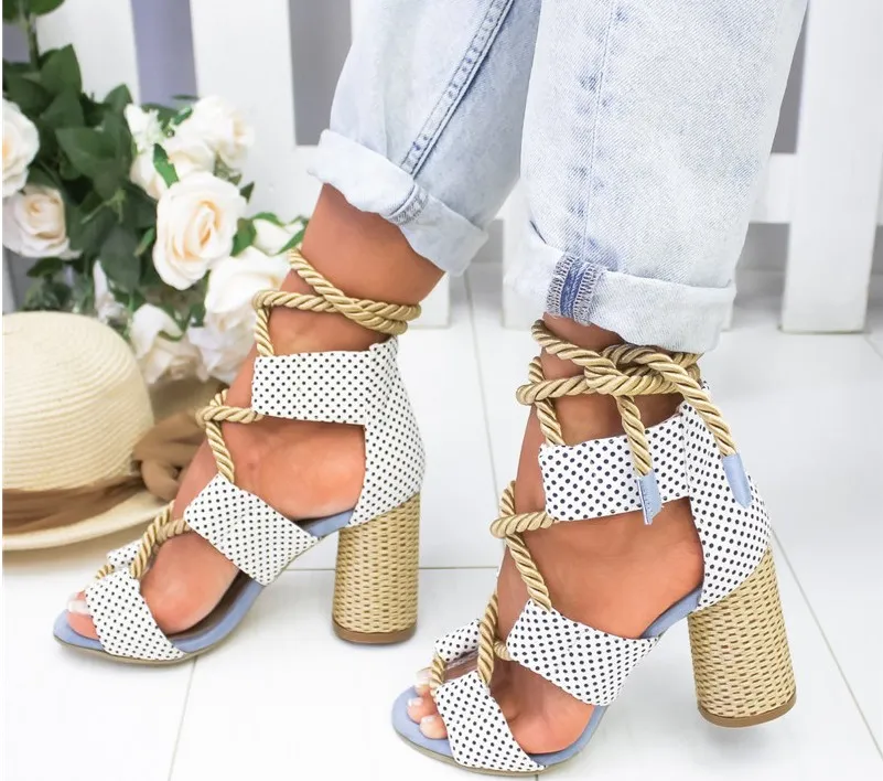 Loozykit Fashion Summer Espadrilles Women Sandels Heeel Pointed Fish Fouth Sandal Hep Rope Lytle Up Platforst Shoe Big Size 35-43