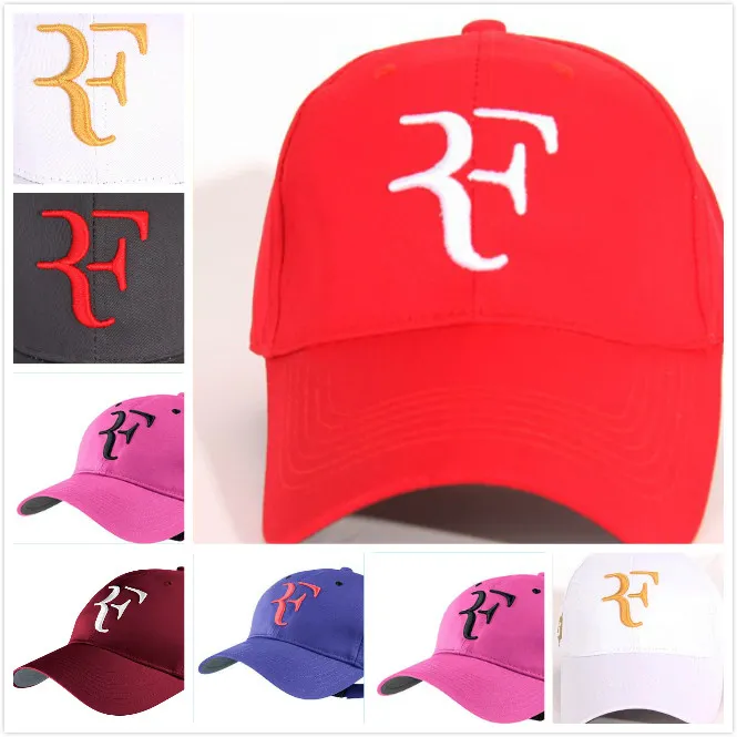 Mode-Tennis GLB Groothandel-Roger Federer Tennis Hoeden Wimbledon RF Tennis Hoed Baseball Cap Han Edition Hat Sun Hat