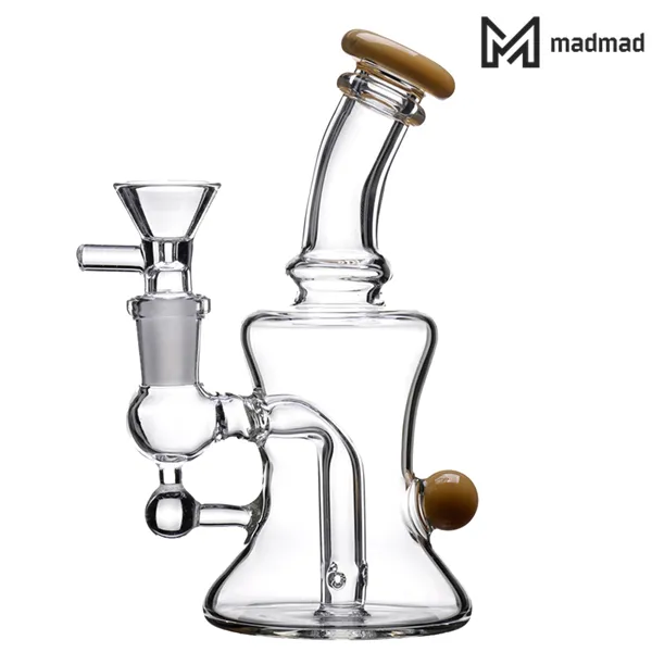 6" hohe Glas-Rauchbong-Wasserpfeife, berauschendes Rohr mit Glasschüssel, Bohrinsel-Diffusor, Perkolator-Bubbler 1124
