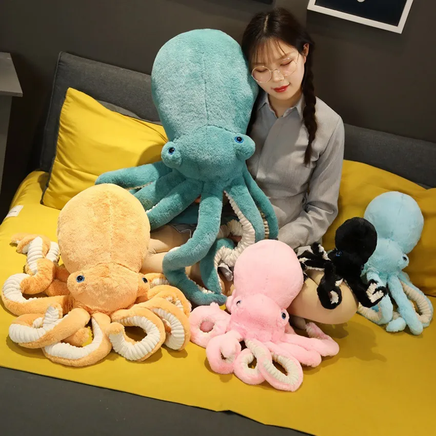 3090 cm Kawayi Octopus Plush Schamed Toy Cartoon Sea Animal Octopus Poduszka Dzieci spanie Załączanie lalki Dekoracja Dekoracja Biżuterii 6302430