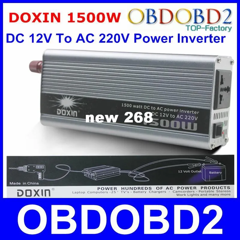 1500W Power Inverter - 12V DC to 220V AC Modified Sine Wave Converter ...