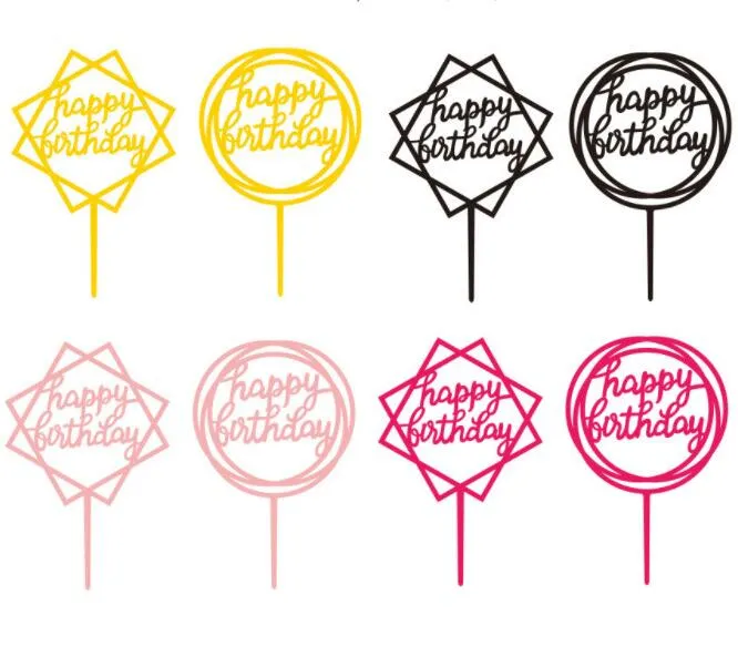 Listy Cake Toppers Cute Tort Dekoracje Cupcake Toppers Baby Urodziny Party Dekoracje Narzędzia Pieczenia Darmowa Wysyłka