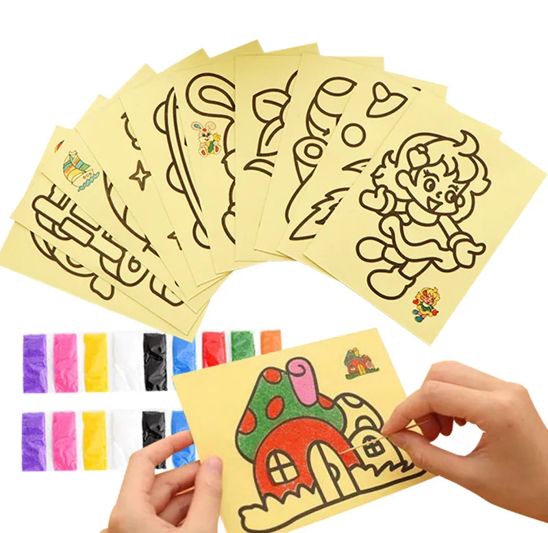1/3/5/10Pcs Kids Scratch Painting Art Paper Colorful Drawing Toys DIY Art  Magic Painting Paper with Drawing Stick 13*9.5cm - AliExpress
