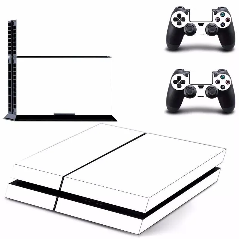 Witte huidsticker voor PS4 Play Station 4 Console 2 Controller Protector Skin