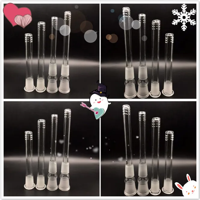 Free DHL!!! Glass downstem diffuser 14mm to 18mm Male Female Joint glass down stem for glass bongs water pipes