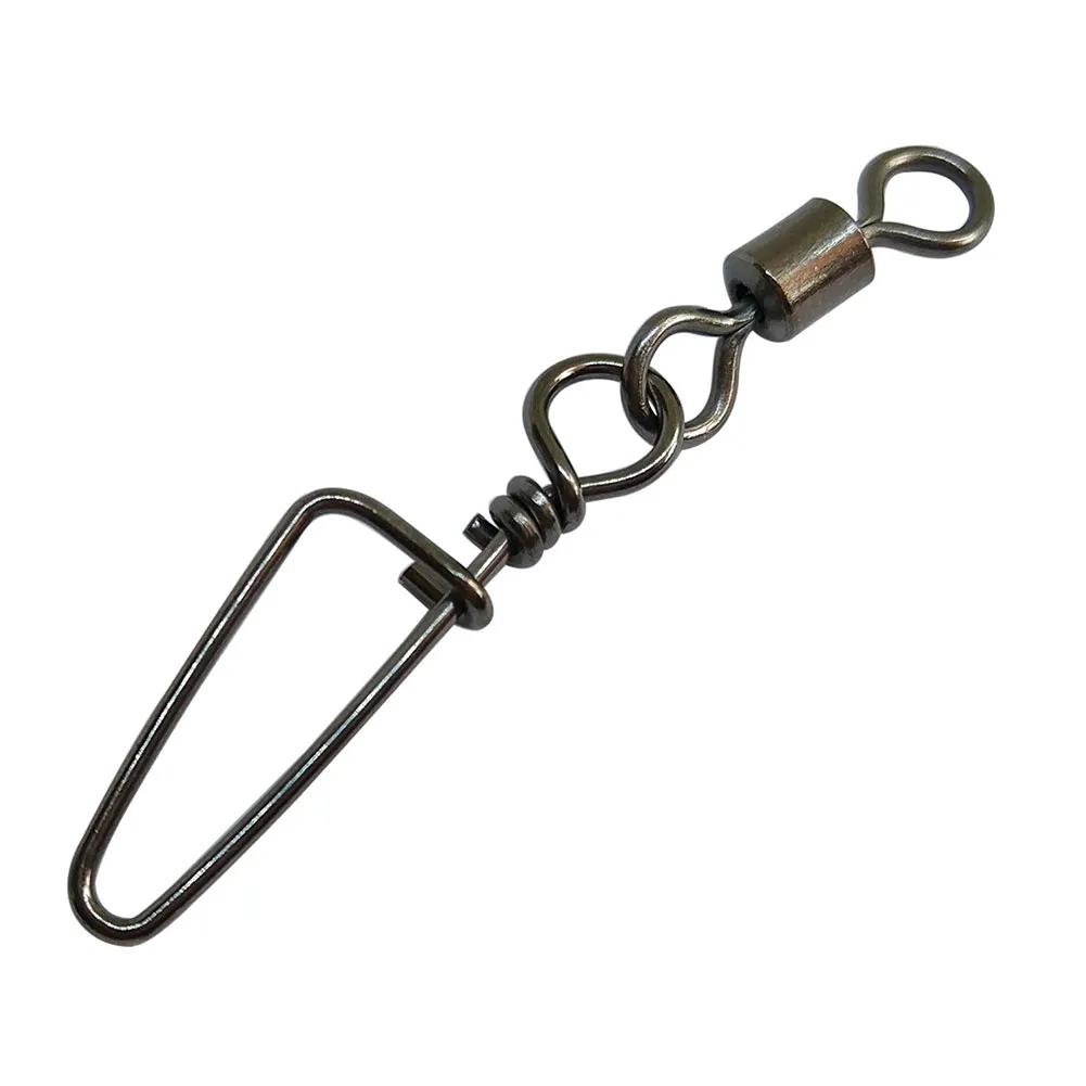 Fishing Rolling Swivel With Coast Lock Snap Stainless Steel Fish