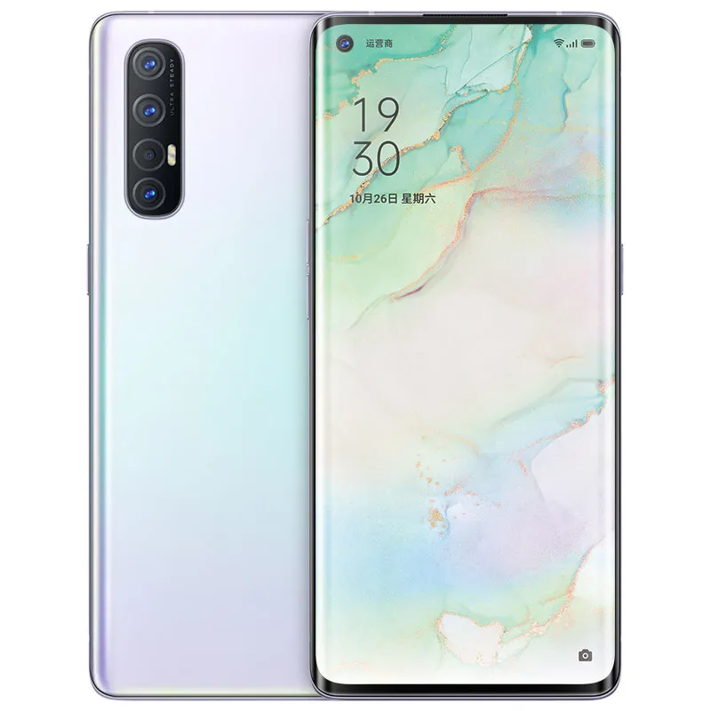 Téléphone portable d'origine Oppo Reno 3 Pro 5G LTE 12 Go de RAM 256 Go de ROM Snapdragon 765G Octa Core 6,5 "Plein écran 48,0MP ID d'empreintes digitales Téléphone mobile