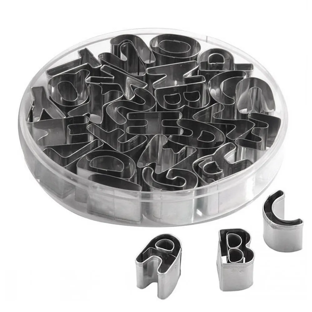 26 pcs English Alphabet Letter Cookie Cutter Stainless Steel Biscuit Mold