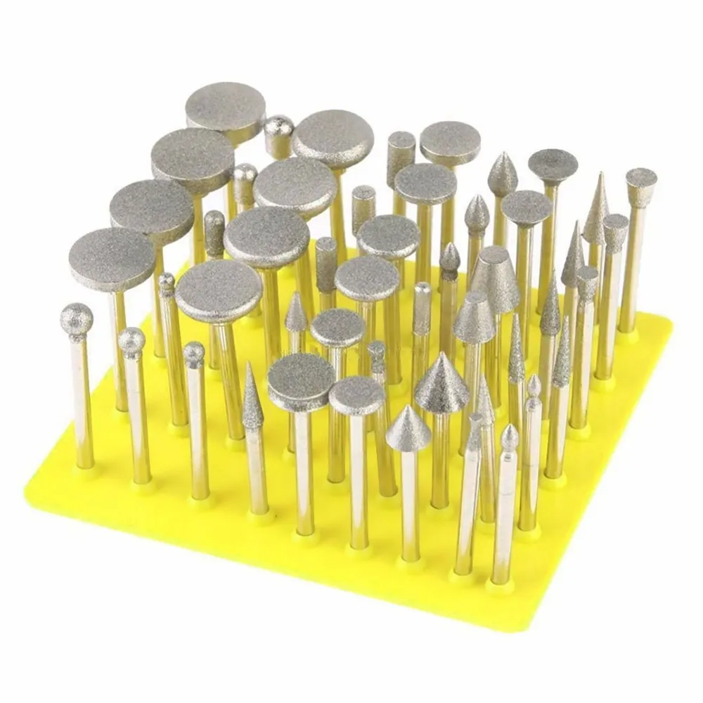 Резьба головка иглы Шлифовального инструмента 50pcsPacked в пластиковой коробочке для хранения для удобства хранения и переноски