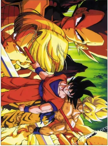 Arte de parede em tela estilo nórdico Dragon Ball Z Goku Anime