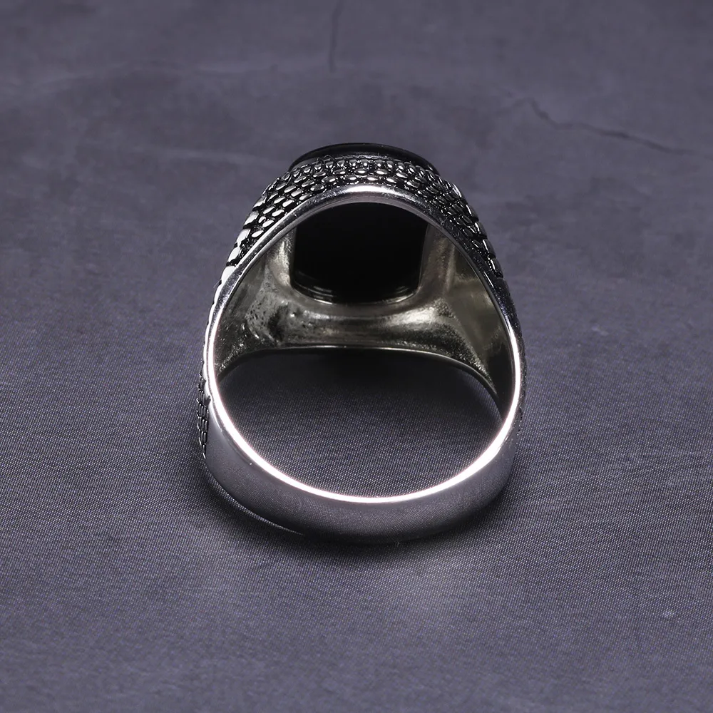 Jewelry Black Ring Men Light Weight 6g Real 925 Sterling Silver