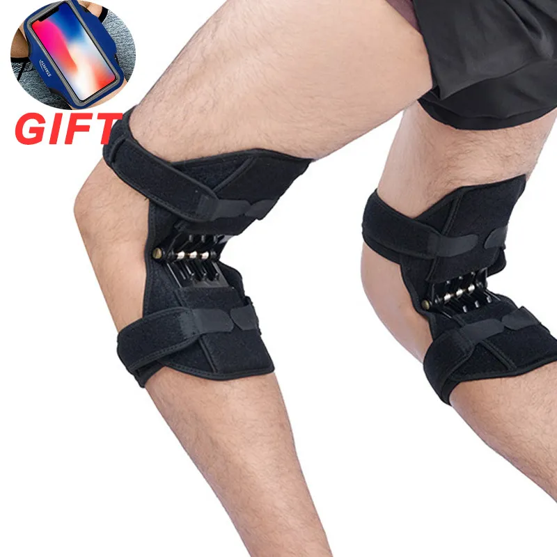 Joint Support Knee Pads Breathable Powerful Rebound Spring Force Knee Booster Knee Brace Support for Sports Climbing Power Lift T191226