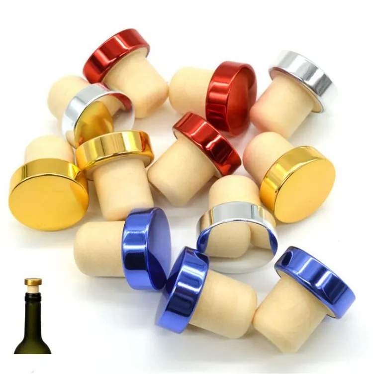 Öl Soda Cork Gummi Vinpropp Bar Verktyg T-Shape Bottle Cap Cover Bottle Sealing Plug Kök Bar Tillbehör