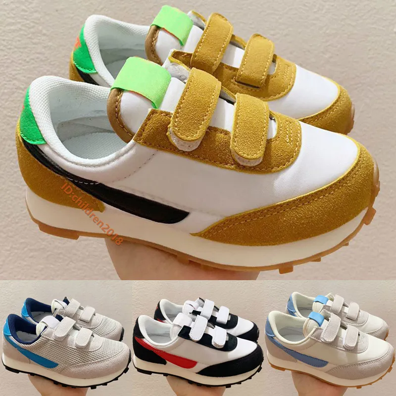 Classic Daybreak Tipo Crianças Correndo Tênis 2020 Marca Designer infantil Sneakers Gancho de gancho Trigo preto branco crianças sapatos tamanho 22-35