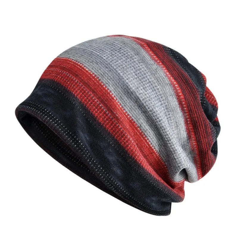 Desgaste de la cabeza Gorros casquillo de la bufanda del estiramiento del algodón Sombrero de sol de ciclo otoño invierno del calentador del cuello 2018