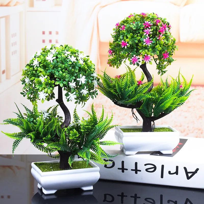 Colorful Artificial Plastic Bonsai Small Tree Pot Plant for Home & Garden  Decoration from Dhgate Decorative Flowers & Wreaths - price 33.7