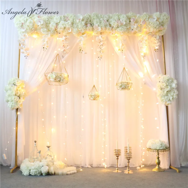 Decoratieve bloemen kransen origineel ontwerp bruiloft boog decor bloem rijen arrangement kunstmatige tafel middelpunt ball corner cordain flor flor