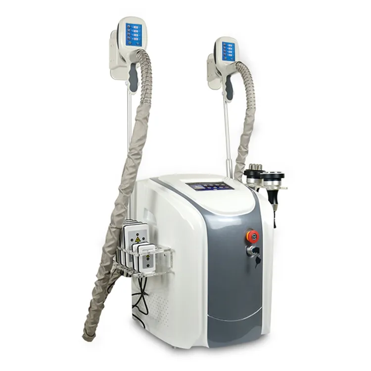 NIEUW 5 IN 1 Ultrasone cavitatie RF Skin Trappartinng Vet Freeze Machine Liposuction Machine Twee cryolipolysishandgrepen kunnen samenwerken CE