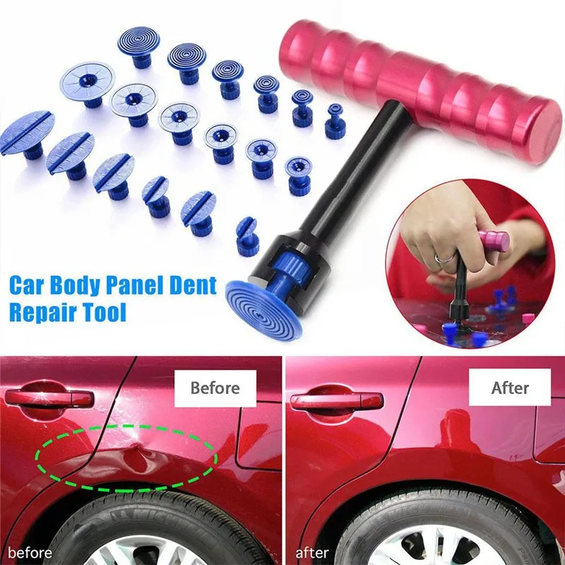 19pcs Paintless Dent Repair Tool Dent Puller Kit, Dent Car Dent Removal  Kit, Bridge Puller & Glue Gun For Auto Body Dent Remove