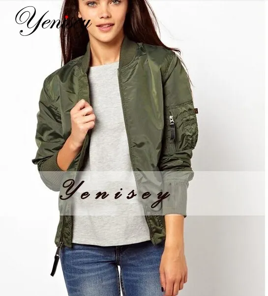 Cappotti Promozione Rushed 2019 Giacca da donna Chaquetas Mujer Womens Army Flying Bomber con cerniera Decpration Coat 3 colori