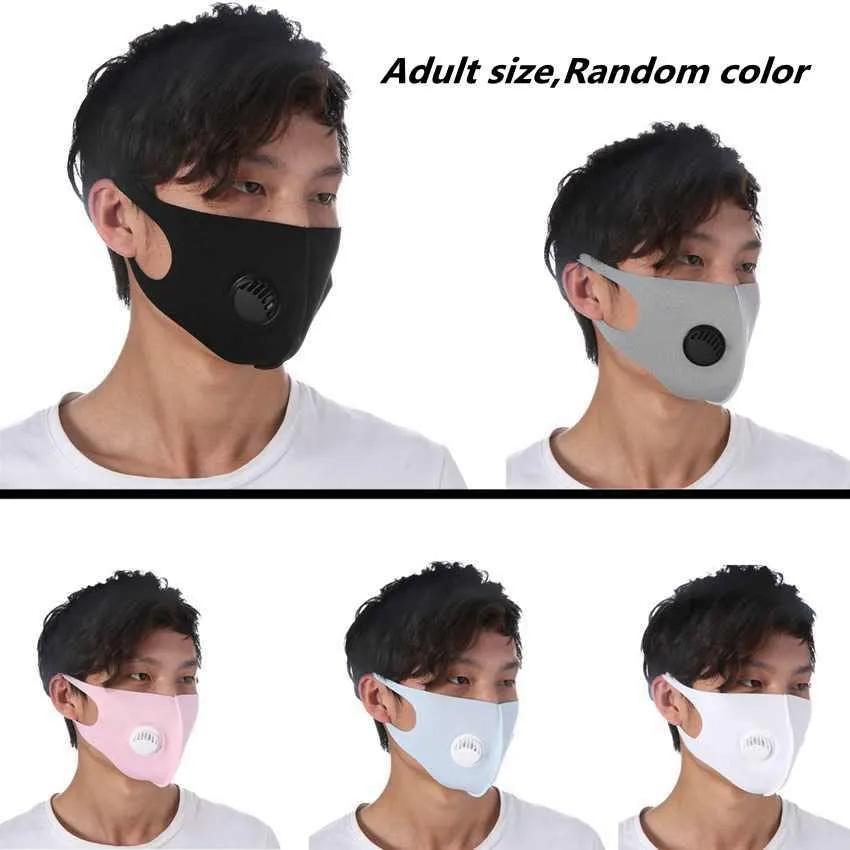 10 cores crianças adultas enfrentam máscaras válvula máscara de respiração laváveis ​​máscaras de algodão reutilizáveis ​​anti-poeira camuflagem rosto máscaras de gelo de seda ZZA2434