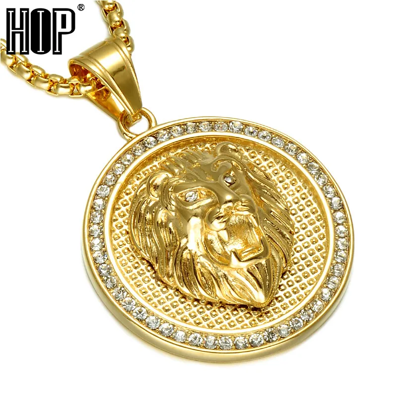 Lion Rapper Chain Hip Hop Gold Chains Lion Head Necklace: Stainless... From Huafei10, $10 ...