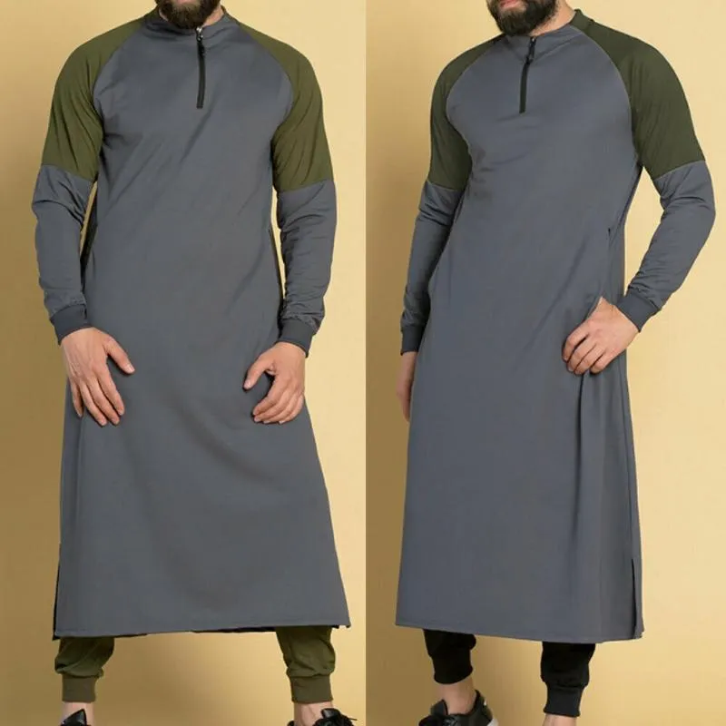Traditional Saudi Arabian Mens Kaftan Muslim Thobe With Long