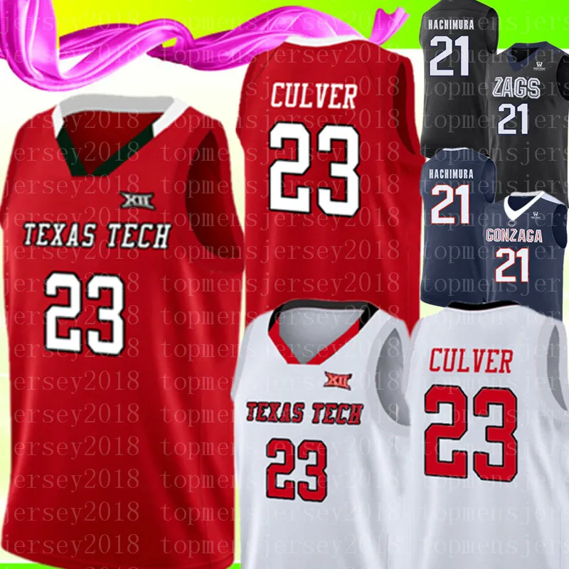 Yeni 23 Jarrett Culver Texas Tech Jersey 2019 Final Four TTU Kırmızı Beyaz Basketbol Formaları TTU Kırmızı Beyaz Formalar