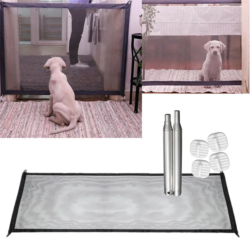 Recinzioni per cani Magic Gate Protezione di sicurezza pieghevole portatile per animali domestici Cane Gatto Garza isolata Porta di casa Rete isolata per animali domestici