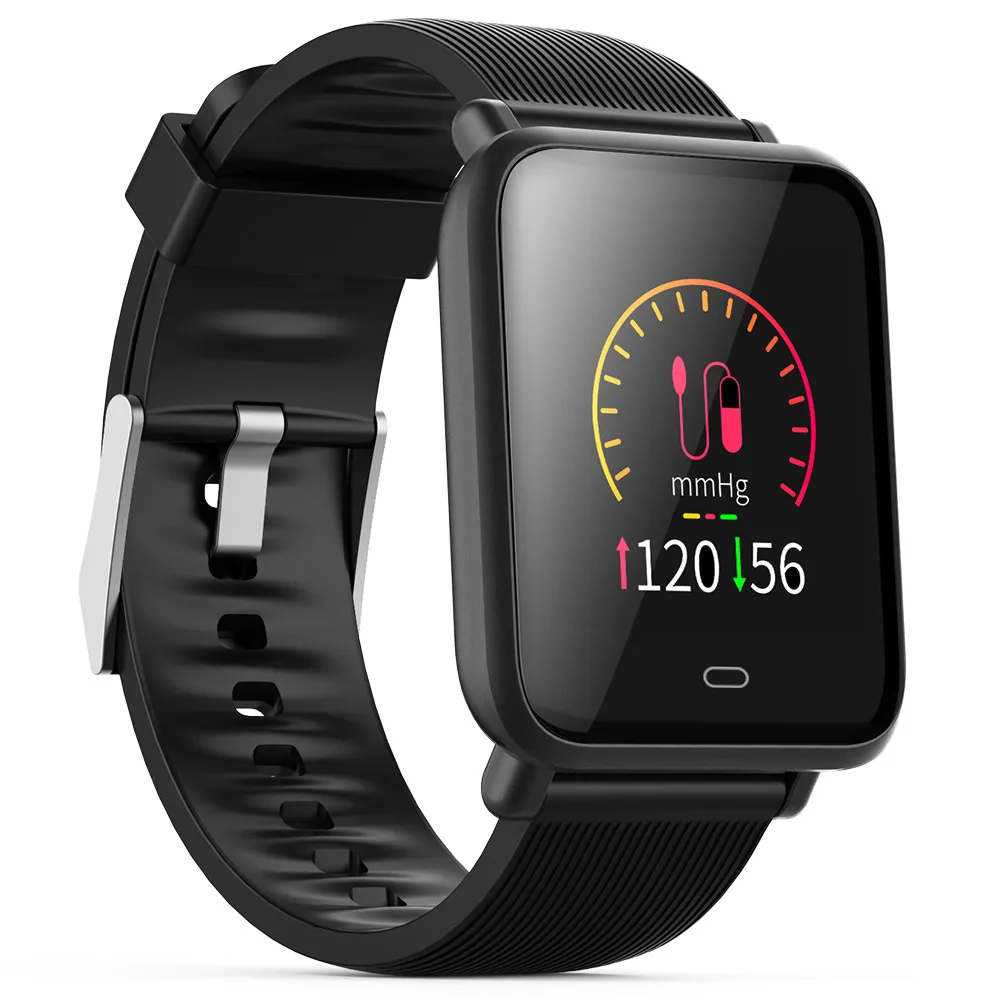 Q9 Smart armbandsklocka Hjärtfrekvensmonitor IP67 5ATM Passometer Smart Watch Sport Aktiviteter Tracker Bluetooth Armbandsur för Android Ios