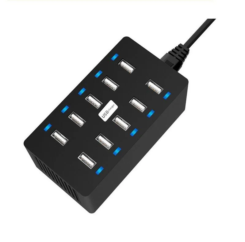 Wiele ładowarek USB Adapter 40W inteligentne ładowanie pulpitu USB 10 portów ładowanie wielu urządzeń mobilnych dla IPHONE samsung huawei