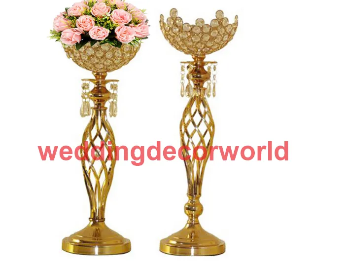 Novo estilo de Ouro Castiçais De Metal Candelabro De Flores Vaso Mesa de Centro de Mesa Evento Flor Cremalheira Da Estrada Chumbo Decoração Do Casamento decor0778