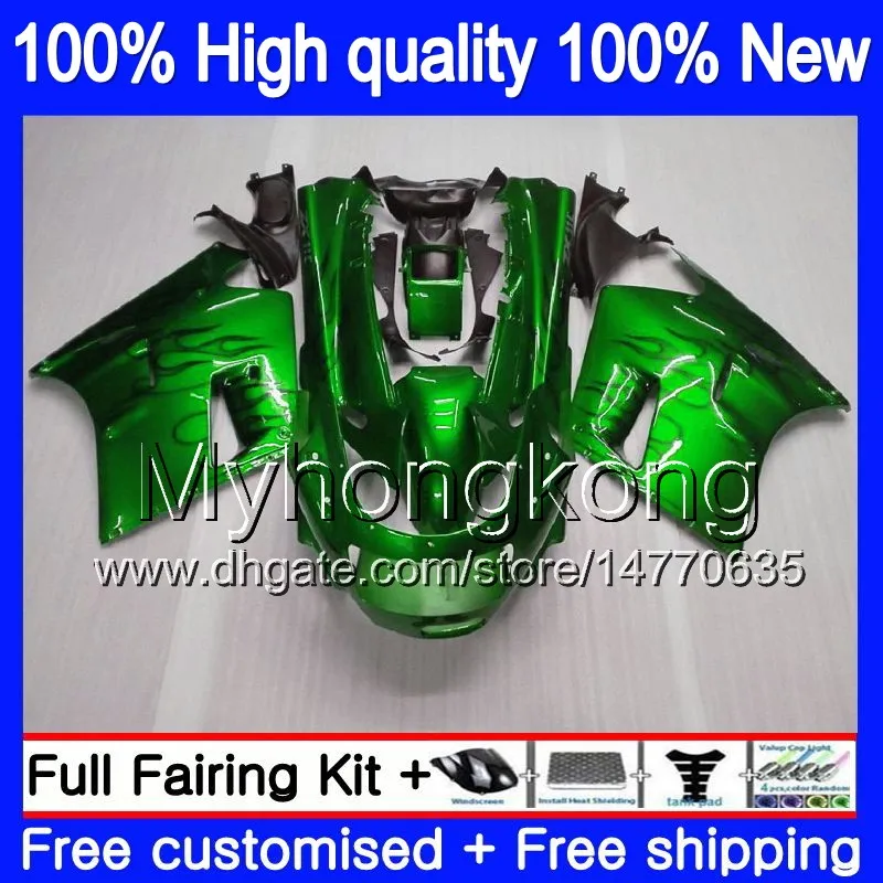 Kawasaki ZZR 1100 CC ZX-11R 1990 1991 1991 1990 1991 1991 1991 1991 1991 1991 1991 1991 1991 1991 1992 205My.10緑色の黒ZX 11R ZZR1100 ZX11 R ZZR-1100 ZX-11 R ZX11R 90 91 92フェアリング