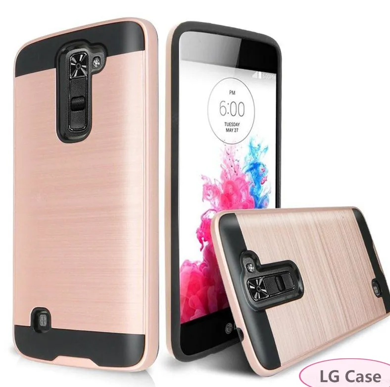 Для LG K50 K40 Tribute Dynasty Stylo 5 4 Aristo 3 Plus G8 ThinQ V50 Case Armor Металл Дешевые Гибридный Защитная Крышка