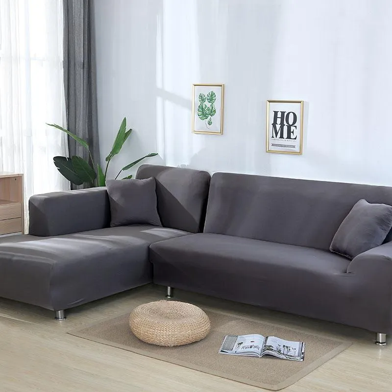 Cobertura elástica cor cinza sofá sofá capa loveseat sofá tampas para sala de estar secional slipcover poltrona móveis