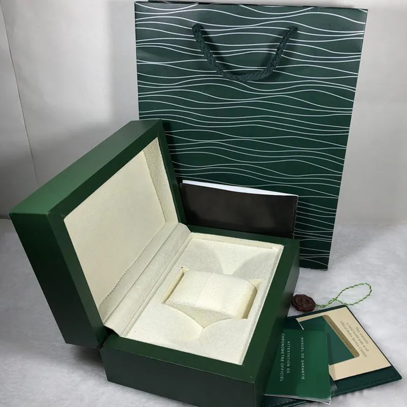 Watch Boxes Cases box Mens Watch Wooden Box Original Inner Outer Watch Accessories Womans Watches Boxes Accessori Papers Gift Bag Wristwatches box watch case