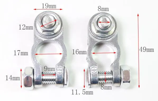 Car battery terminal pile head, charging clip connector 16/17