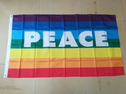 Rainbow Peace Flag 3ft * 5ft (150 cm * 90 cm) Flag Banner Dekoration Fliegen Home Garten Outdoor Geschenke