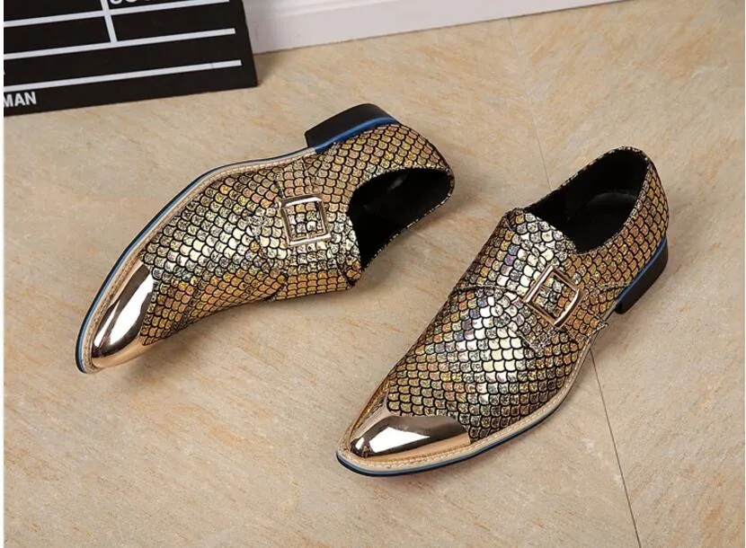 Luxury Gold Men's Business Prom Shoes Genuine Leather Dress Loafers Pointed  Toe Slip-On EUR 38-46 from Dhgate Dress Shoes - price 66.84