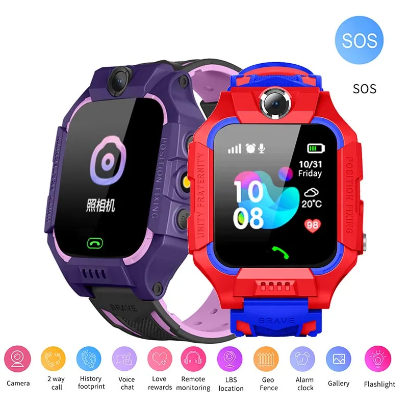 Q19 bébé LBS enfants montre intelligente SOS caméra téléphone montre PK Q02 Smartwatch enfants montre pour enfants cadeaux