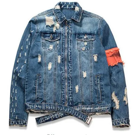 Destroyed armband on sale denim jacket