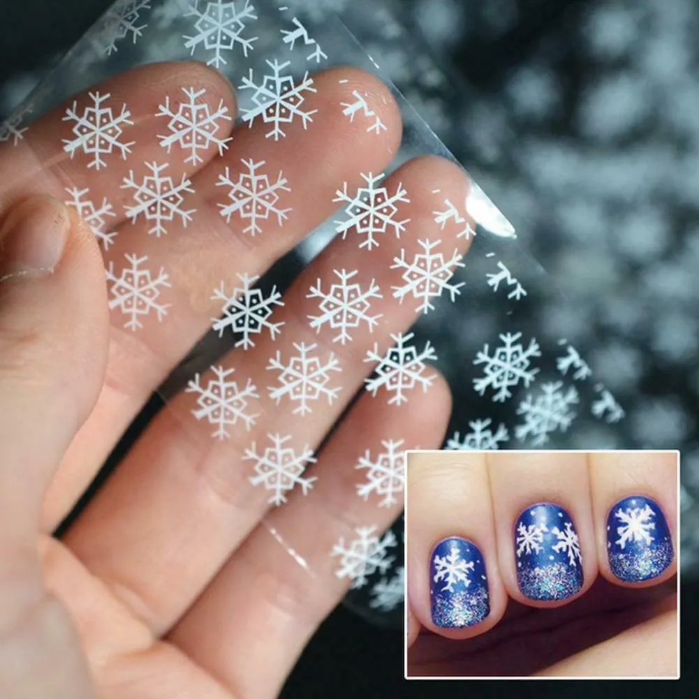 12 Feuilles De Transfert à Frotter Hiver - Flocons De Neige Argentés 5,5 Pouces