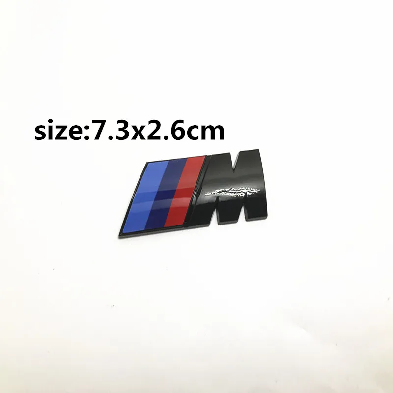 3D Glossy Black Glossy M1 M2 M3 M4 M5 X3M Emblema cromatico Emblema Styling Fender Badge Trunk Logo Adesivo per BMW E46 E90 Accessori per auto293H
