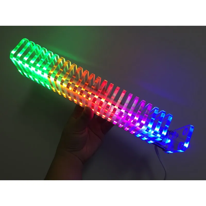 Muziek Spectrum Dream Crystal Sound Column Light Cube LED Niveau Elektronische productie DIY Suite VU Tower Voice Control Freeshipping