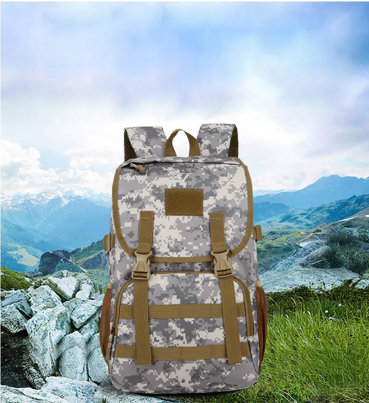 Tactical Backpack Packs Bag Rucksack PubG 45L Molle Camo Trekking Army