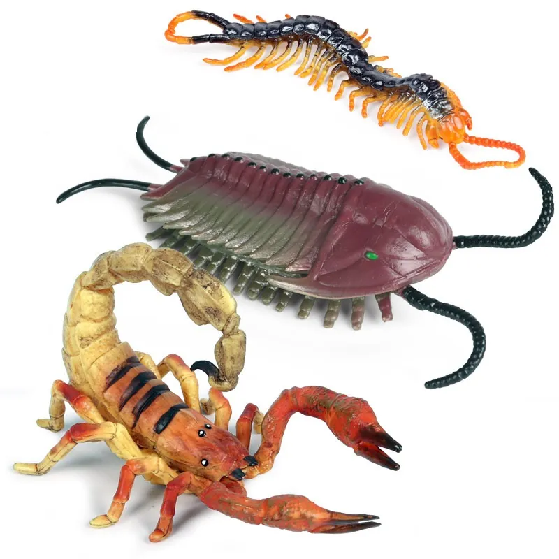 3D toy Kids brain game Toys science Centipede Children Insect Bug Teaching Fun Gadget Toy Gift For Kids simulation Scorpion Trilobite Model