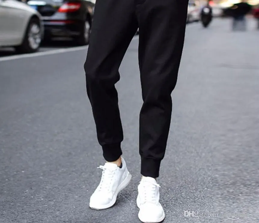 Black Mens Casual Jogger Pencil Pants Long Men Trousers Online For