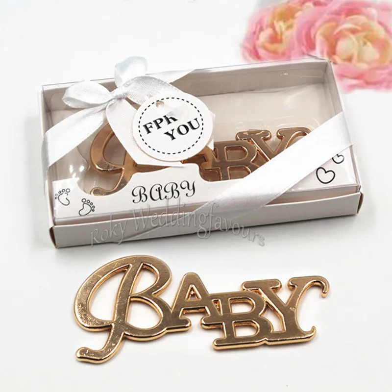 50PCS Gold Baby Bottle Opener Baptism Party Favors Baby Shower Event Giveaway Birthday Gifts Kids Party Keepsake Beer Cap Opener