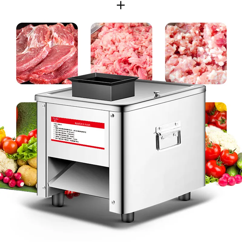 110V 220V Electric Manual Dual-use Meat Cutter Machine Pull-out Blade Shred Slicer Dicing Machine Commercial Meat Slicer Machine