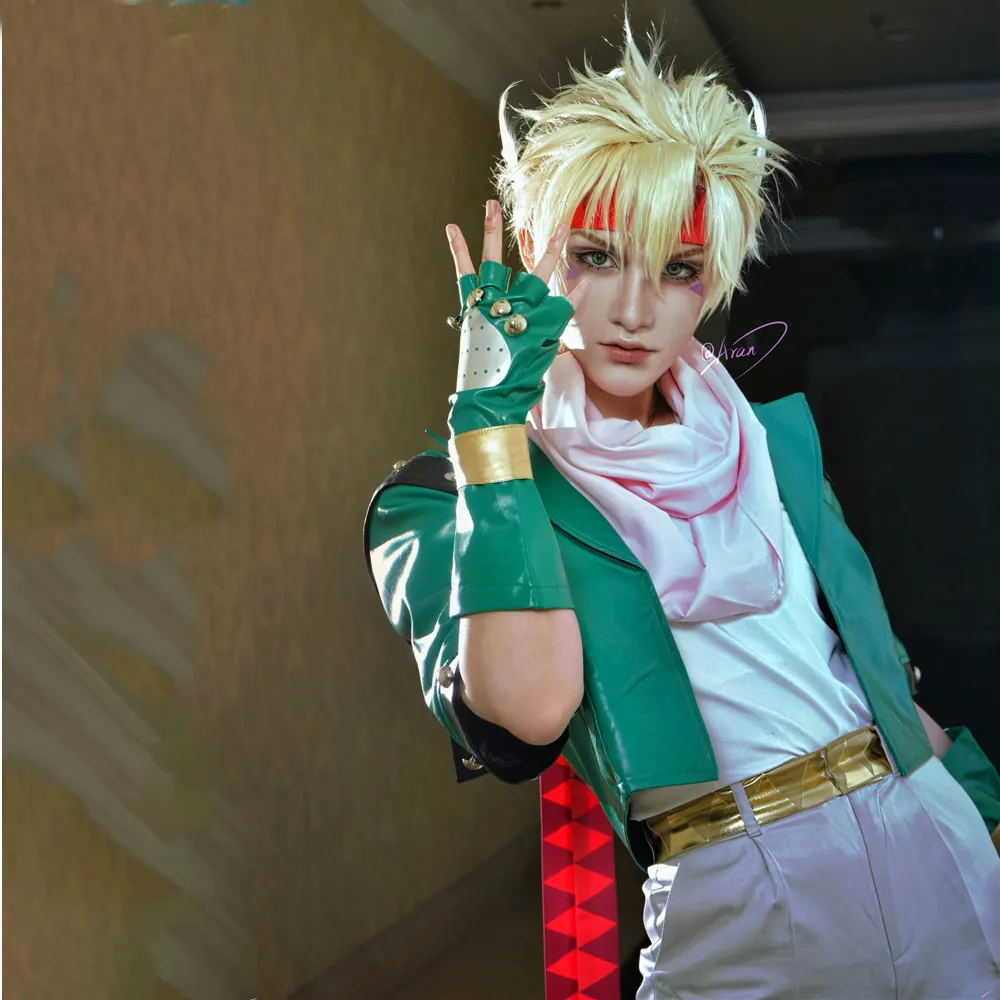 Anime JOJO JoJo's Bizarre Adventure Caesar Anthonio Zeppeli Cosplay Costume Halloween costume outfit